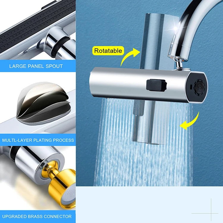 Multifunctional Faucet Adapter sink pre rinse wall mounted spring pull out kitchen tap.