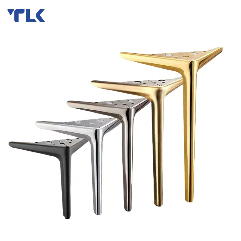 Heavy Duty Furniture Replacement Cabinet Chair Legs Decorative Triangle Metal Bed Feet Sofa Leg