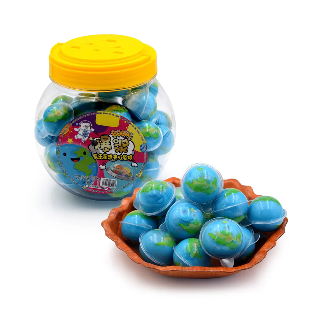 Best Selling Halal Sweet Eye Earth Watermelon Ball Shape Jelly Gummy Candy