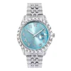 Silver and blue dialo