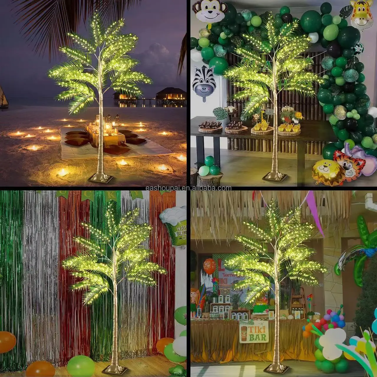 Lighted Palm Tree Led Metal Palm Trees Artificial Palm Tree Decoration
