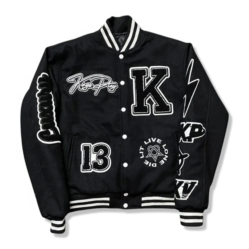 Custom Blank Varsity Jacket Blank Varsity Jacket,Plus Size Satin ...