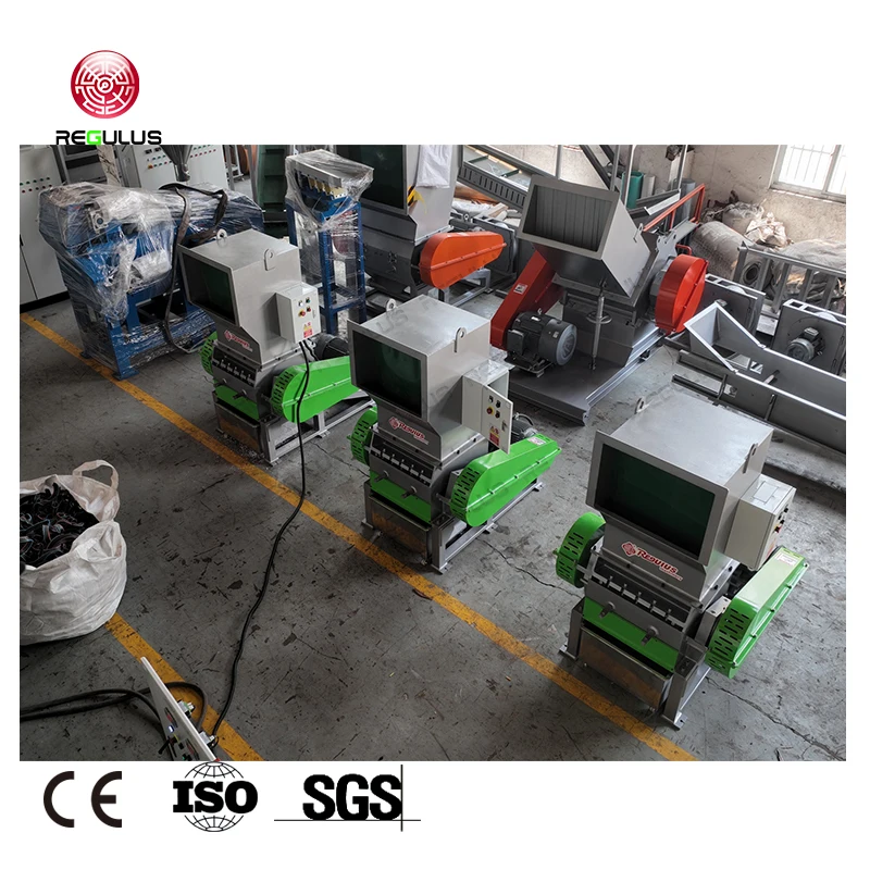 PET PP HDPE Bottles Bag Raffia LDPE Film Rubber Reusing Crushing Equipment Grinding Machine Granulator Plastic Recycling Crusher