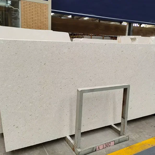 product modern outdoor decoration beauty nature stone flooring 2400mm1200mm18cm crema pearl limestone slab travertine outdoor modern407-3