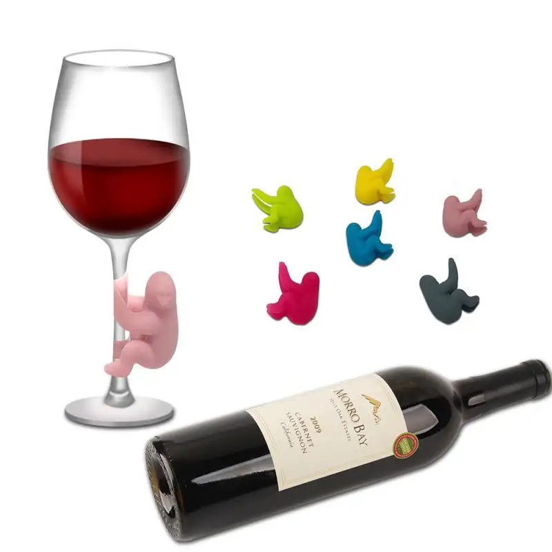 Customized Wine Glass Markers Eco-Friendly Silicone Charms