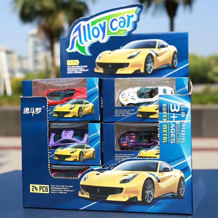 Alloy Customized Promotional Set Simulation Miniature Diecast Toy Vehicles Back Model Car Pull Back Toy Car