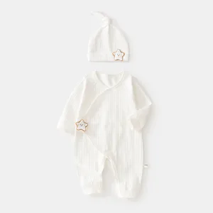 Newborn Casual Wear Solid Pattern Cotton Jumpsuit for Spring Season