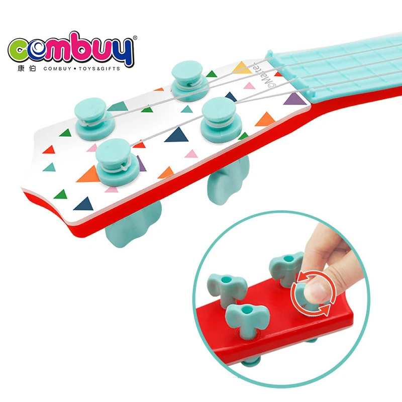 Mini Ukulélé Enfant 42 Cm – Petit Instrument 4 Cordes Réglables, Jouet Musical Rose Animaux, Cadeau Éveil Musical 3+