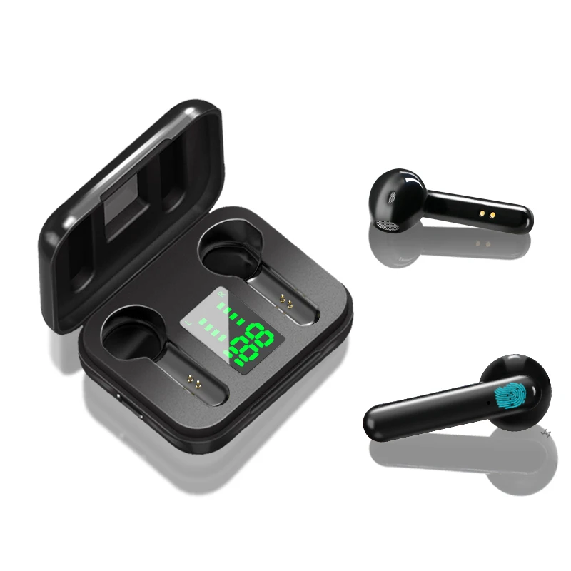 J4 Tws BT Earphone Smart Sensor Tap Control Earbuds Wireless Charging