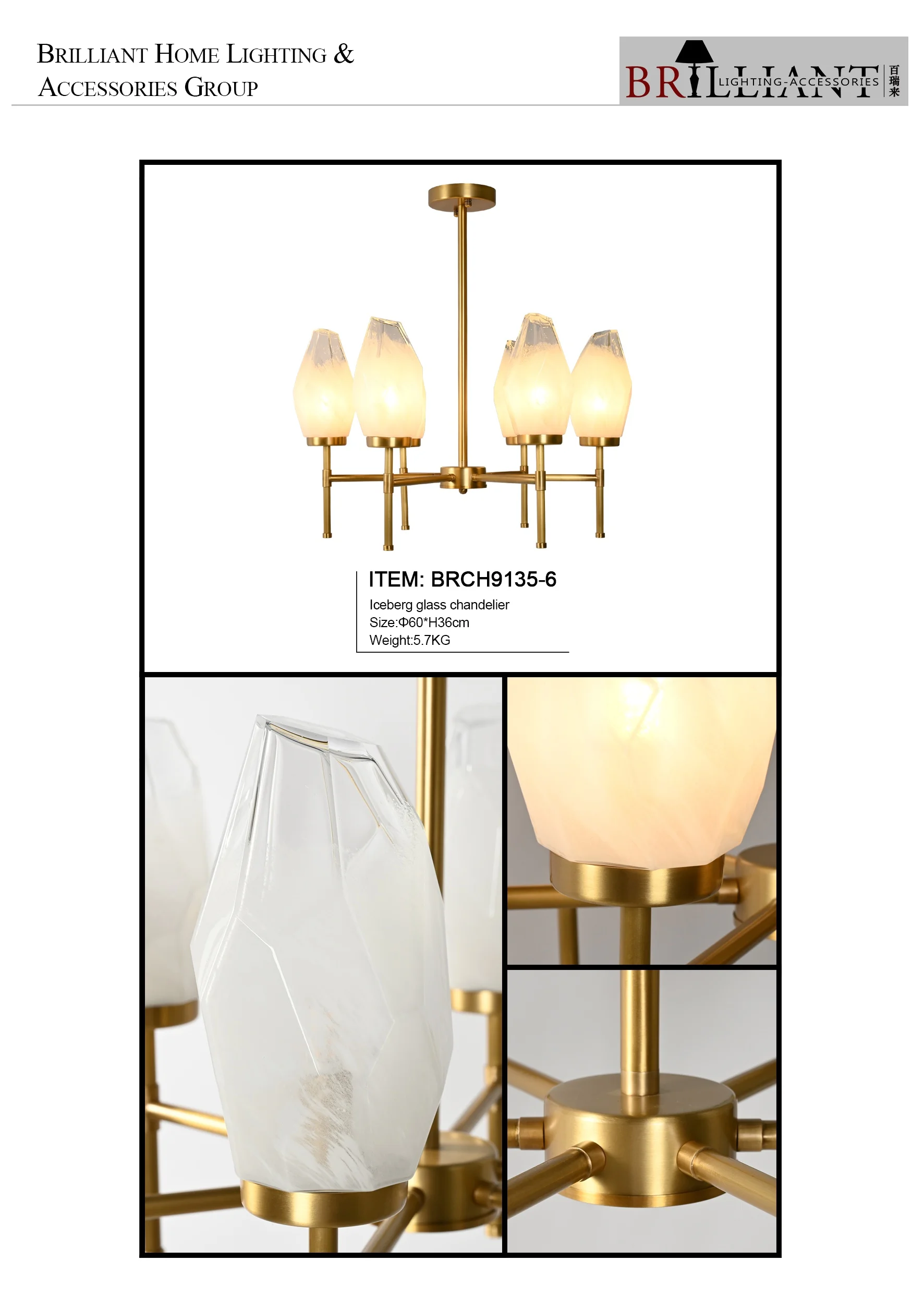 Iceberg glass tube lamp table living room lamp for kitchen lighting fixtures chandeliers