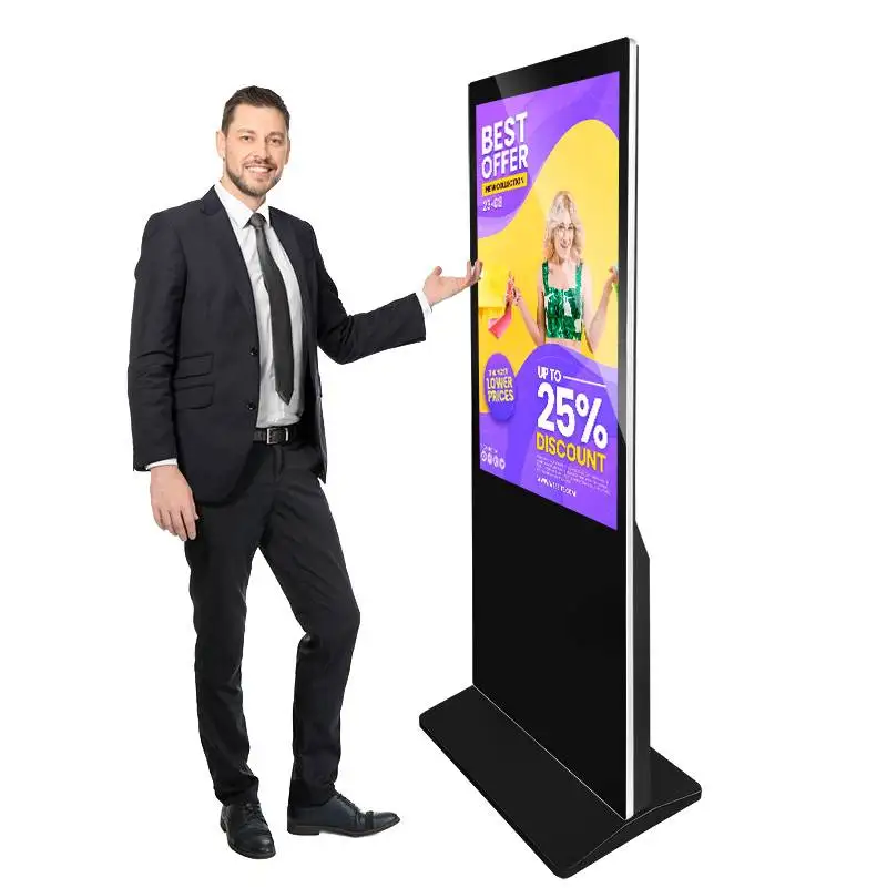 2024 Best model 43 49 55 65 inch android LCD advertising touch screen media video display lcd ultrathin digital signage kiosk