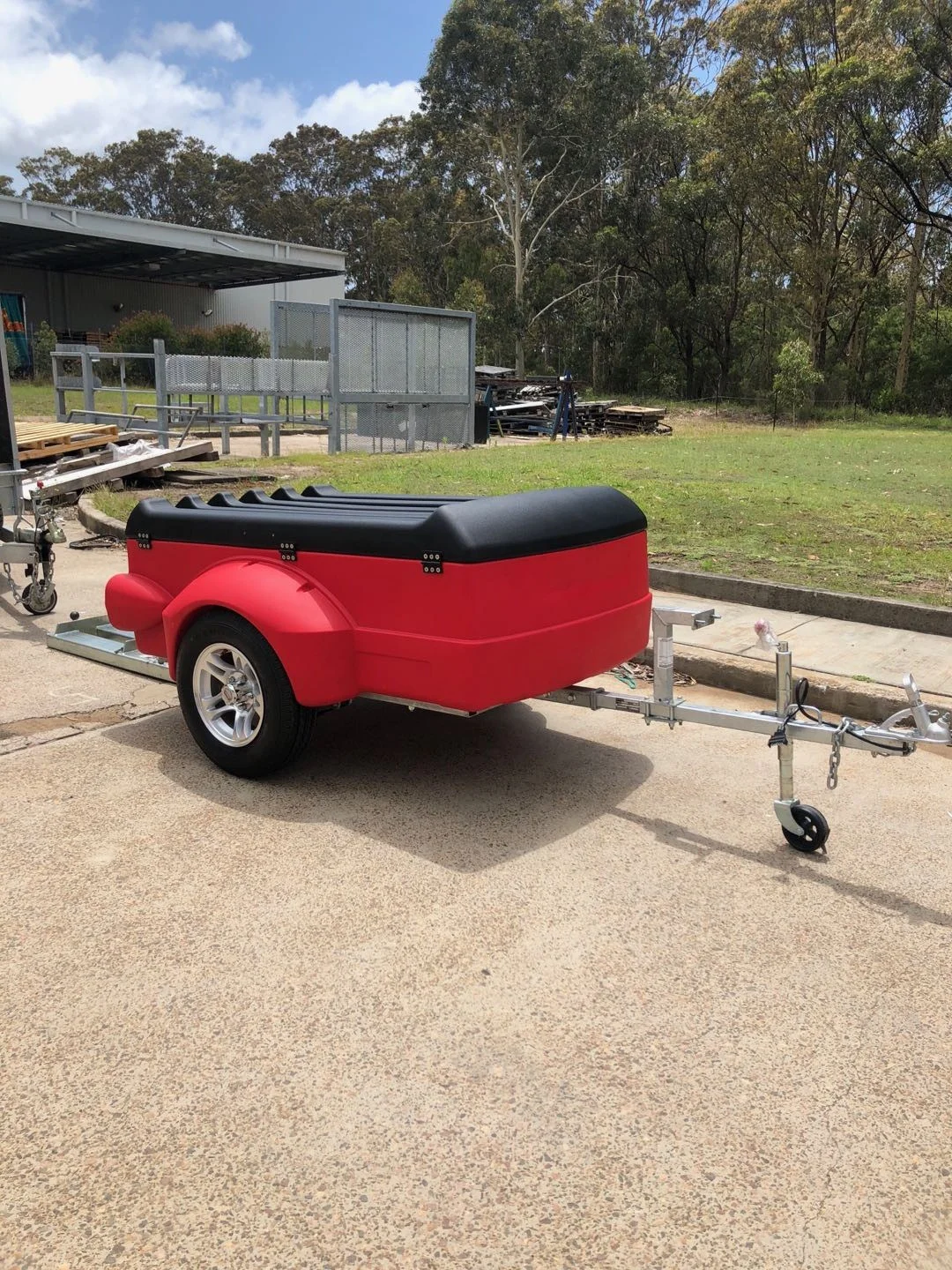 Snowaves Pop Up Tent Camper Trailer with LED Lights Bicycle