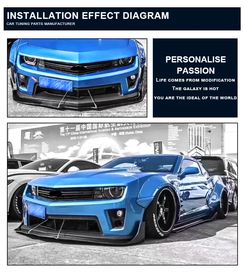 Fiberglass Css Style Body Kit For Chevrolet Camaro Front And Rear