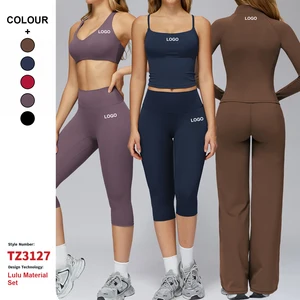 Custom High Quality Quick-Drying Activewear Conjunto De Yoga Suit Tight Wide-Leg Sports Wear Women Gym Running Fitness Yoga Set