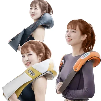Full Back Shiatsu Massager Car Back Rest Shiatsu Massager Powerful Vibrator Rechargeable Massager for Gift