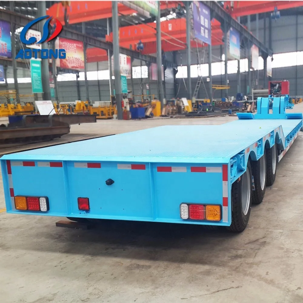 Heavy Duty Equipment Low Bed Truck Trailer Companies In Shandong