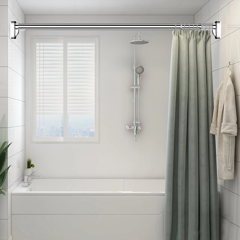 Tlooe Tringle à rideau de douche incurvée, Tringle de douche réglable Tlooe Tringle à rideau de douche incurvée, Tringle de douche réglable