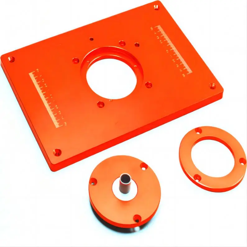 TEBAK W-58 Router Table Insert Plate W/Level-Loc Rings Router Template Bushing Guides Aluminum Router Table Saw Insert Plate Kit