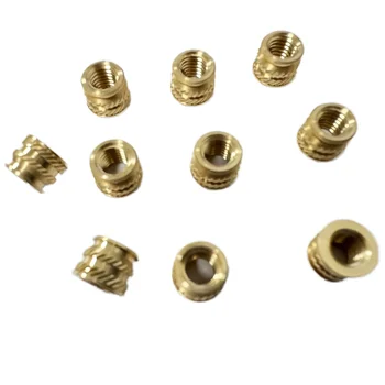 Hot-Melt M3 Thread Pre-Installed Double-Sloped Brass Nuts Passivated Finish with Hot-Pressed & Embossed Inserts