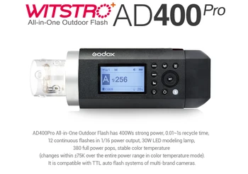 Godox GN72 TTL 2.4G Wireless X System Witstro All-in-One Outdoor Flash 400ws Strong Power AD400Pro product image