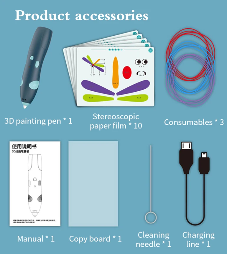 Creative Graffiti Art Drawing Toy Kids Diy Lapicero 3d Printing Printer Temperature 3d Printing Drawing Pen for Kids