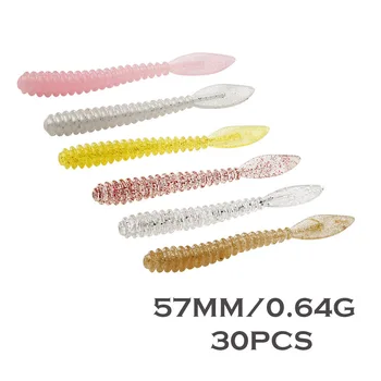 Cheery TP048 57mm 0.64g PVC Artificial Soft Worm Topwater Lure Luminous Float Fishing Bait for Kids-Saltwater & Freshwater Use – Soft Lure – view 3