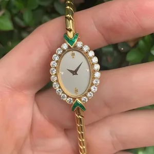 New Mermaid Bracelet Women's Watch Plated 18K Gold Light Luxury Bracelet Watch Medieval Exquisite Simple Diamond Women Watch