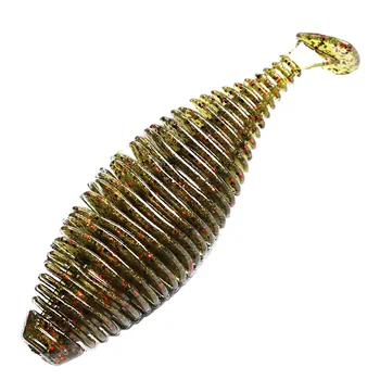 Threaded Caterpillar T-Tail Lure 4-Piece Stainless Steel Soft Bait 75cm Black Pit Bass Freshwater/Saltwater Artificial Bait – Soft Lure – view 3