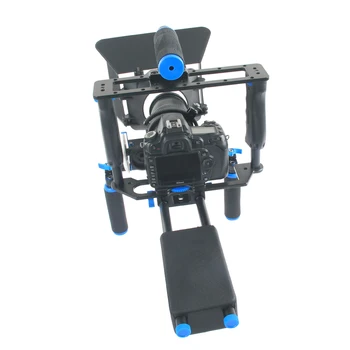 YELANGU D221 DSLR Rig Kit With Shoulder Mount+Follow Focus+Matte Box+Camera Cage for 5d Mark Ii 7d DSLR Camera detail image