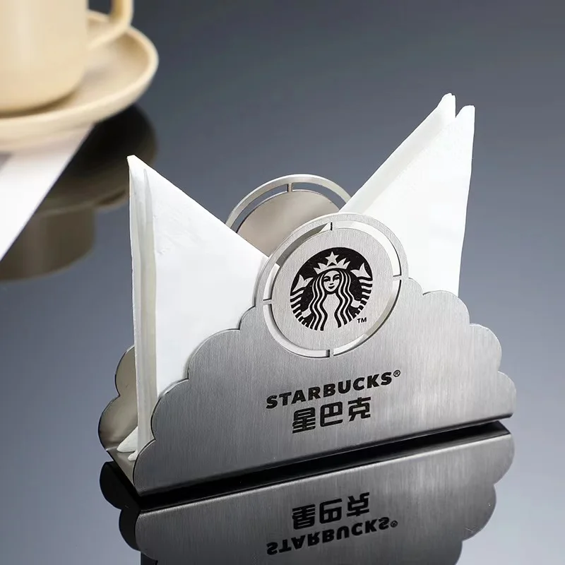 BSCI Manufacturer Free Design Sample Custom Variety Shaped Tissue Holder Table Metal Napkin Paper Holder