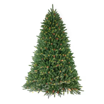 Artificial Xmas Tree with LED Light Christmas Tree Green Pine Fibre Optic Holiday Decoration