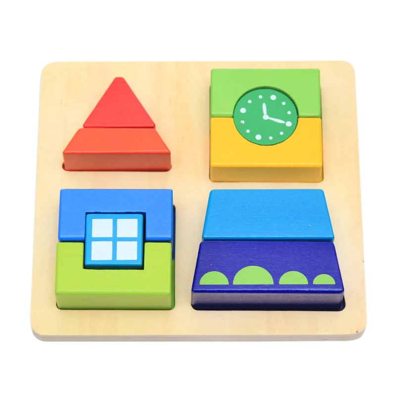3D Clock Tower DIY Stack Column Building Blocks Puzzles Kids Educational Wooden Toys for Birthday Gifts