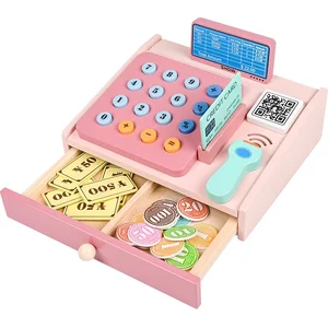 Kids Pretend Play Cash Register Toy with Bill Verification Digital Display for Early Math Learning and Role Play Toy