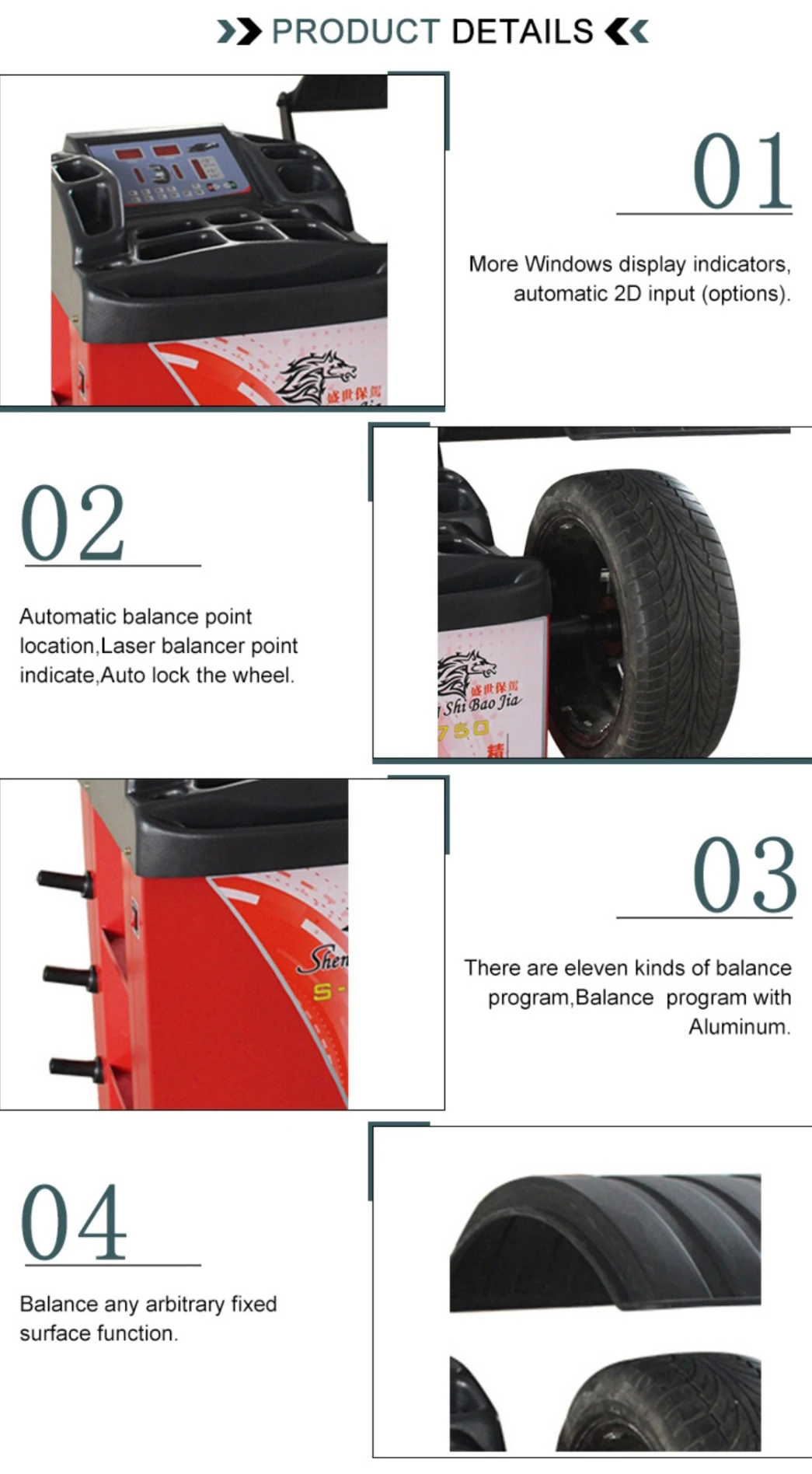 Tire changer wheel balancer machine jack air compressor combination manufacture