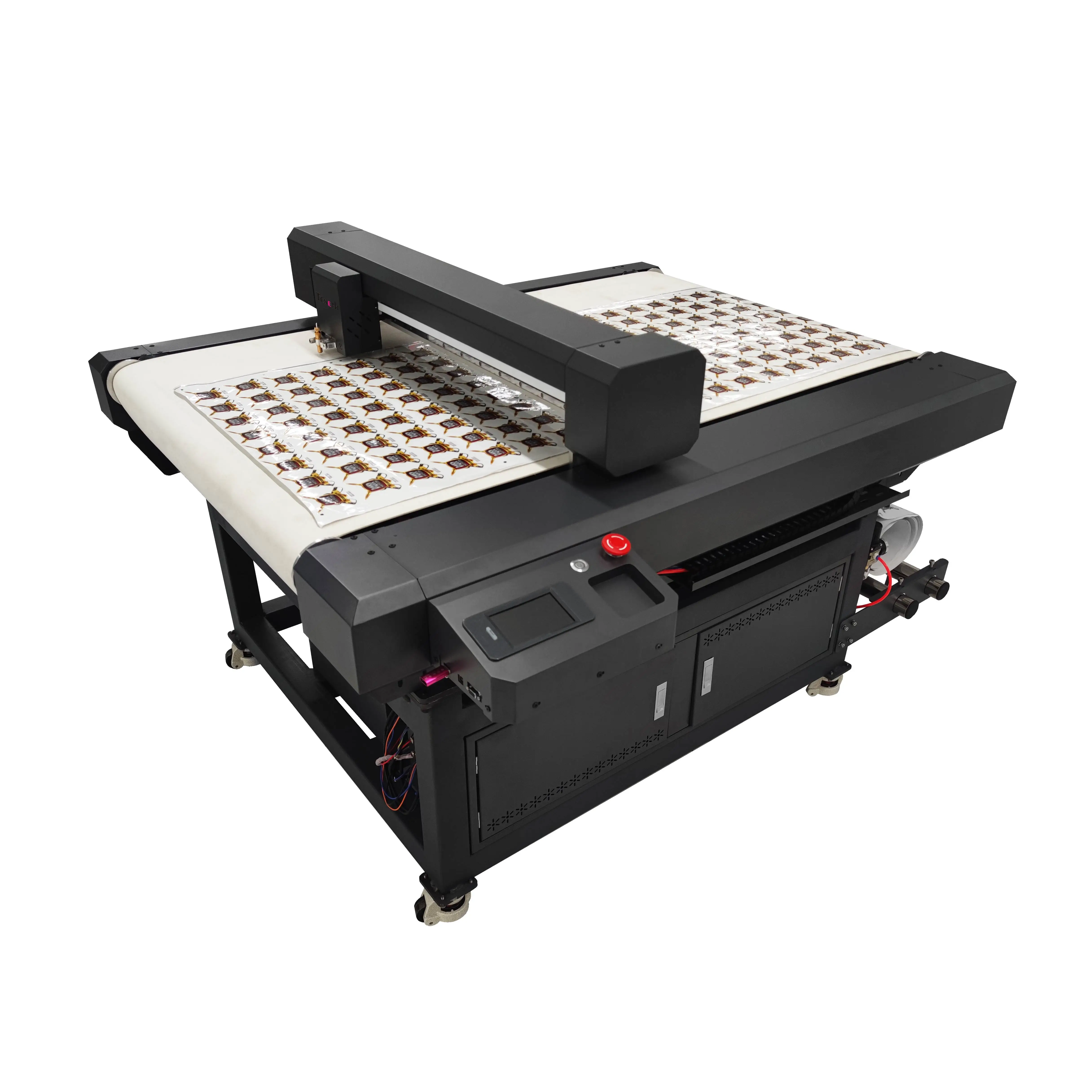 Teneth Fastest Speed Double Cutter Head Flatbed Cutting and Creasing Box Making Machine Flatbed Plotter Cutter
