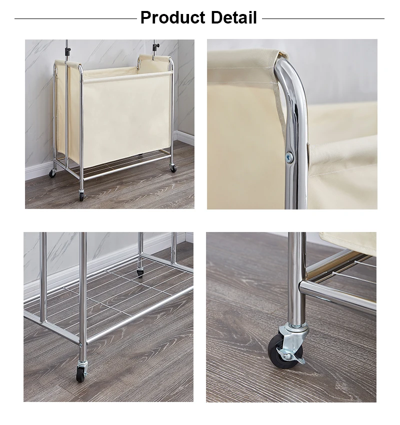 Gmj-carro Clasificador De Ropa Con Ruedas Rodantes De Alta Resistencia