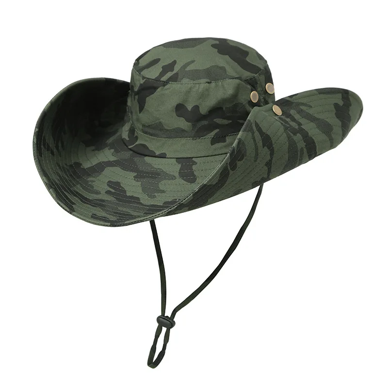 full brim camo hat