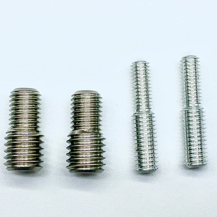 Cnc Double End Screw Custom Steel Galvanized Double Sided Threaded Wood Screw Bolt