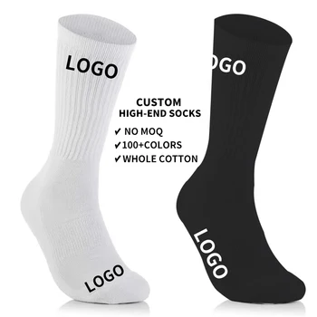 custom logo socks manufacturer unisex cotton socks white no MOQ fast sample