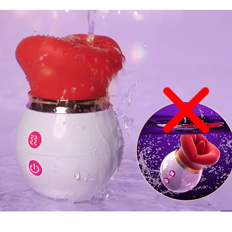 AIERSHA 3 In1 Mouth Shaped Vibrator 10 Tongue Licking and Sucking Clit