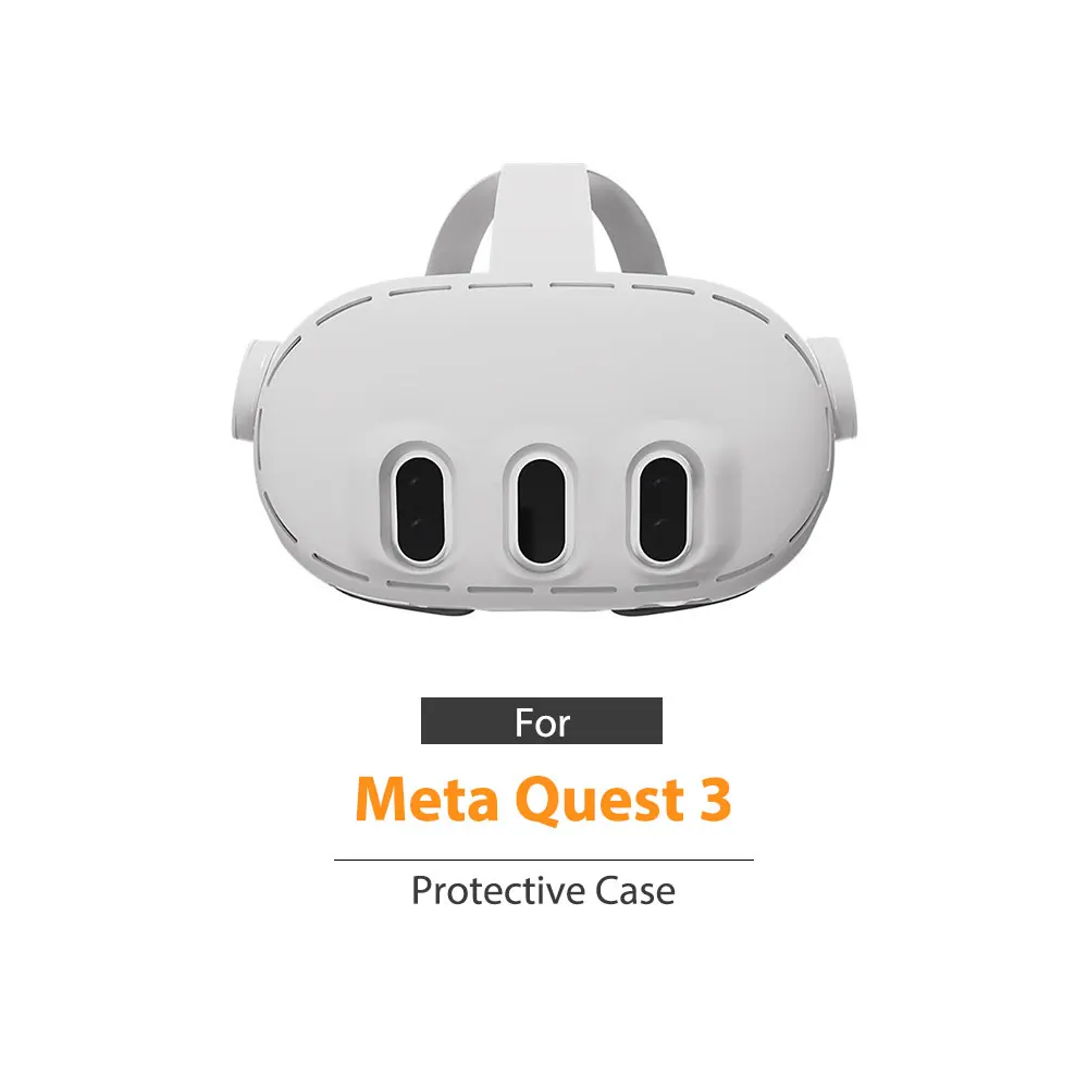 Protective Case Back Cover Precision Hole Silicone Soft Transparent Clear Tpu For Meta Quest 3 Headset Headband