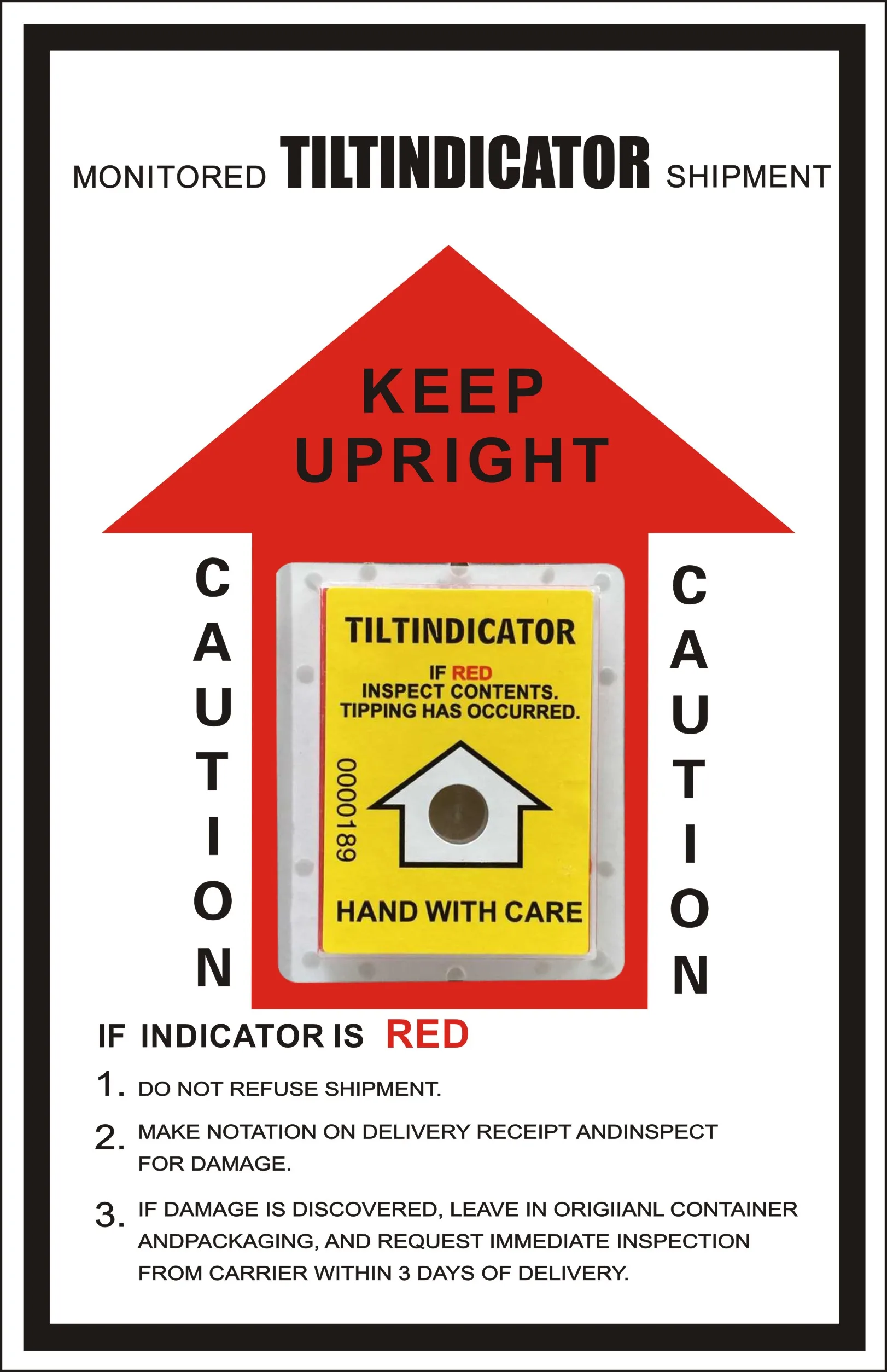 China Tiltaction Plus Tilt Indicator In Packaging Label | tradekorea