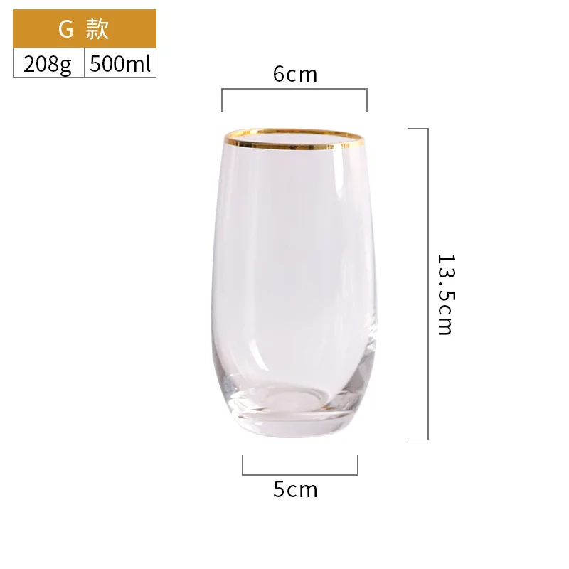 Fabrikisto Glassware Drinkware Agordita Vino Glaso Ovo kun vitra taso kun ora borda ora borda vitra taso 18