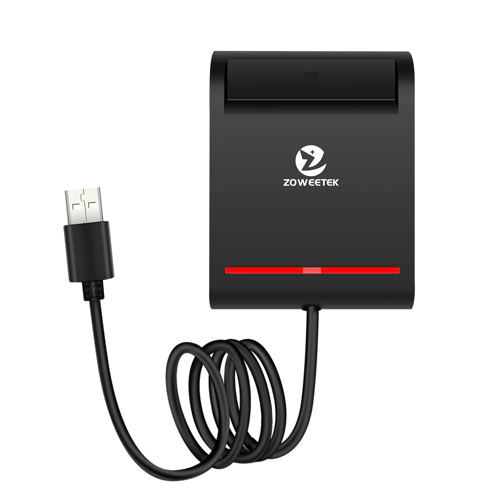 ZOWEETEK ISO 7816 ID Reader Writer Chip Card EMV CAC SIM USB Smart Card Reader No Driver ATM, Bank, Credit Card Reader Payment