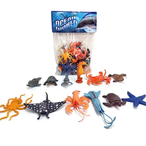 EPT Simulation Collection Gift 5 Inch Plastic Animals Models Sea Life Toys Set 12pcs