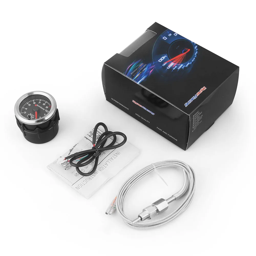 Dynoracing 2'' 52mm Car Exhaust Gas Temp Gauge 3001300 Celsius 7