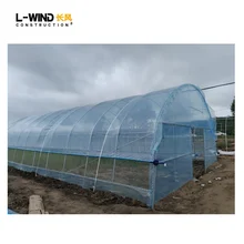 1 Set 8x30m 30x70mm oval Pipe PO Film Plastic Green House Single Tunnel Agricultural Greenhouse Hoop House