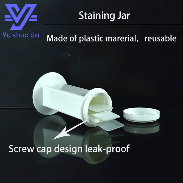 pathology plastic slide staining jar