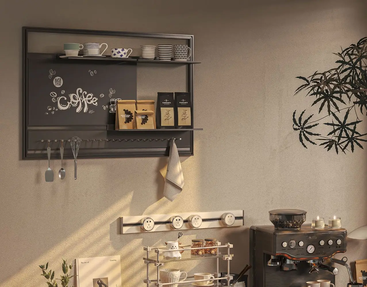 Latest Modern Minimalist Floating Aluminium Alloy Storage Rack Multi-Purpose Wall-Mounted Organizer for Kitchen & Living Room details