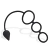 Black Anal Plug with Penis Rings